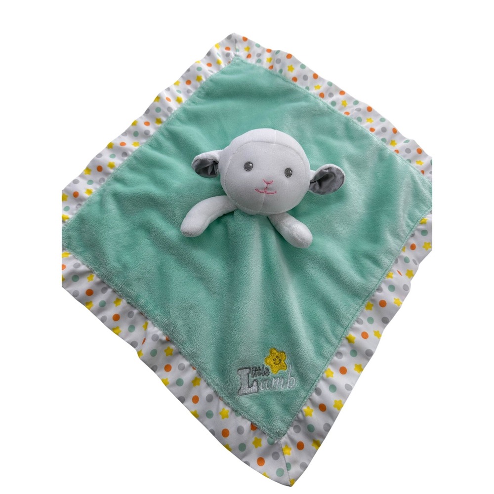 Garanimals Little Lamb Baby Security Blanket Mint Green Satin‎ Lovey Easter